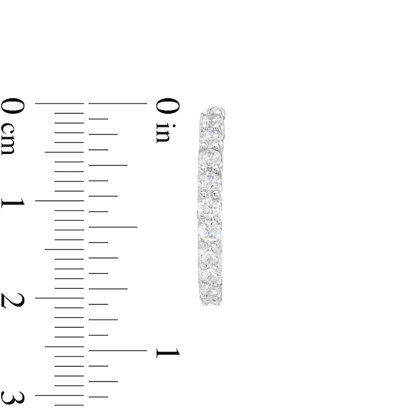 Main Image 2 of THE LEO Diamond Hoop Earrings 1 ct tw 14K White Gold