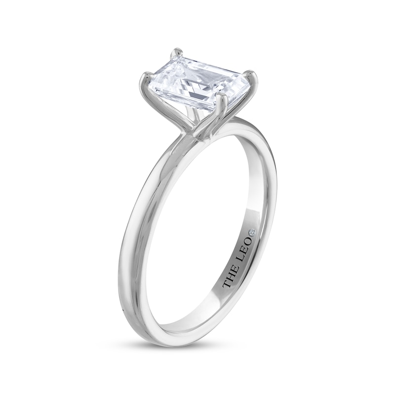 Main Image 2 of THE LEO Diamond Emerald-Cut Solitaire Engagement Ring 1-1/2 ct tw 14K White Gold