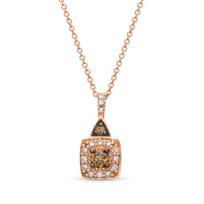 Le Vian Diamond Necklace 1/4 ct tw 14K Strawberry Gold 20"