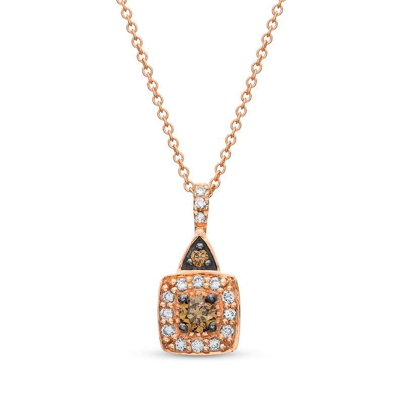 Main Image 1 of Le Vian Diamond Necklace 1/4 ct tw 14K Strawberry Gold 20"