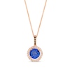 Thumbnail Image 1 of Le Vian Tanzanite Necklace 1/8 ct tw Diamonds 14K Strawberry Gold 20"
