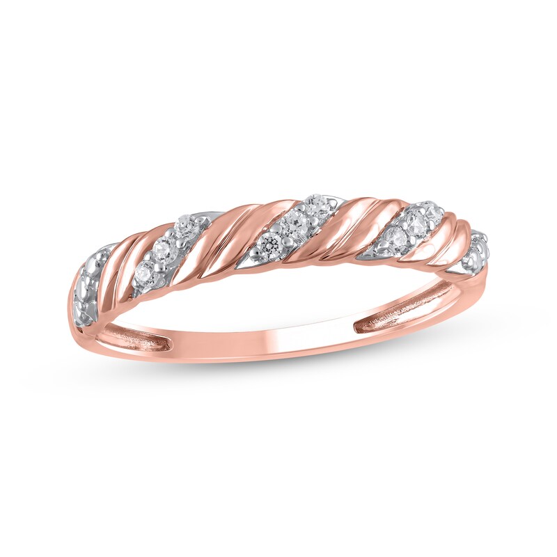 Main Image 1 of Lab-Grown Diamonds Anniversary Band 1/15 ct tw 10K Rose Gold