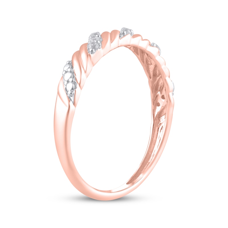 Main Image 2 of Lab-Grown Diamonds Anniversary Band 1/15 ct tw 10K Rose Gold
