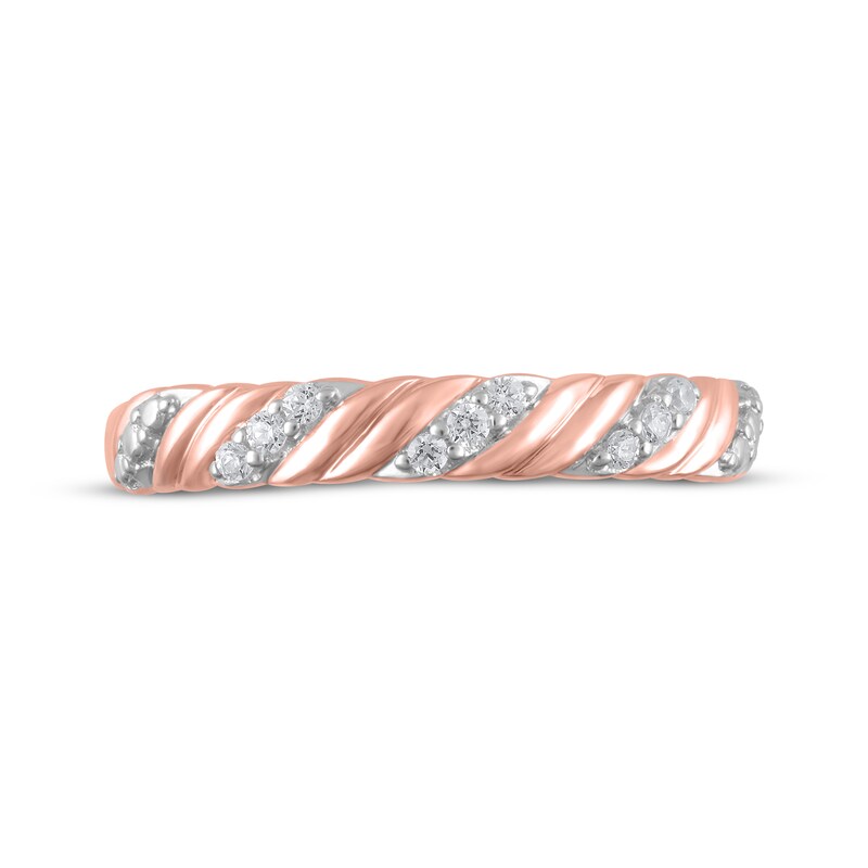 Main Image 3 of Lab-Grown Diamonds Anniversary Band 1/15 ct tw 10K Rose Gold