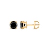 Thumbnail Image 3 of Black Diamond Solitaire Stud Earrings 1 ct tw 14K Yellow Gold (I3)