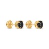 Thumbnail Image 4 of Black Diamond Solitaire Stud Earrings 2 ct tw 14K Yellow Gold (I3)