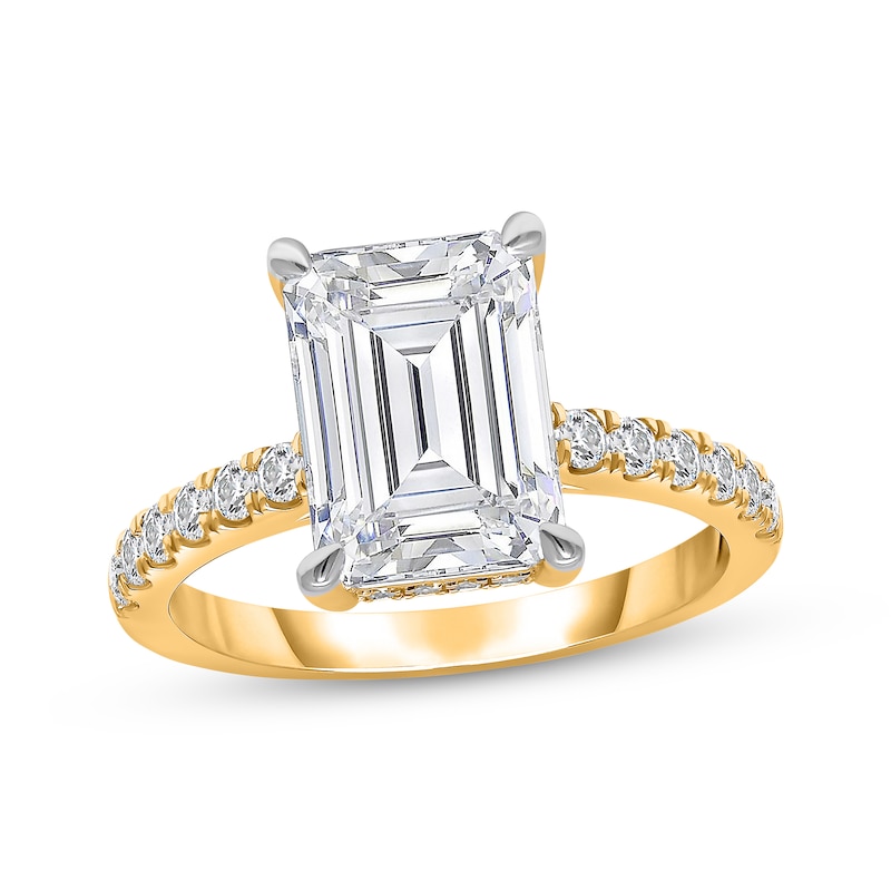 Lab-Created Diamonds by KAY Emerald-Cut Engagement Ring 4-1/2 ct tw 14K Yellow Gold