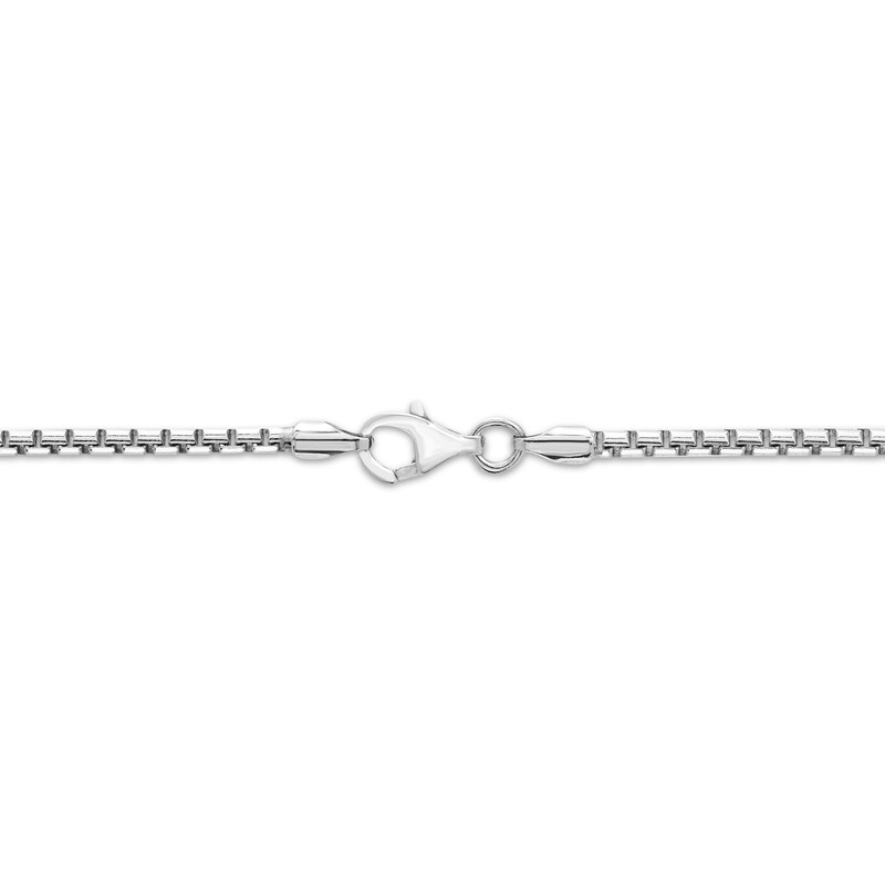 Men's Lab-Created Sapphire Cross Necklace Sterling Silver 22"