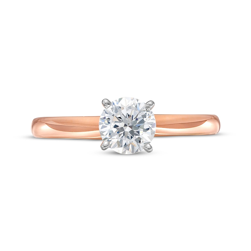 Main Image 3 of Round-Cut Diamond Solitaire Engagement Ring 3/4 ct tw 14K Rose Gold (I/I2)