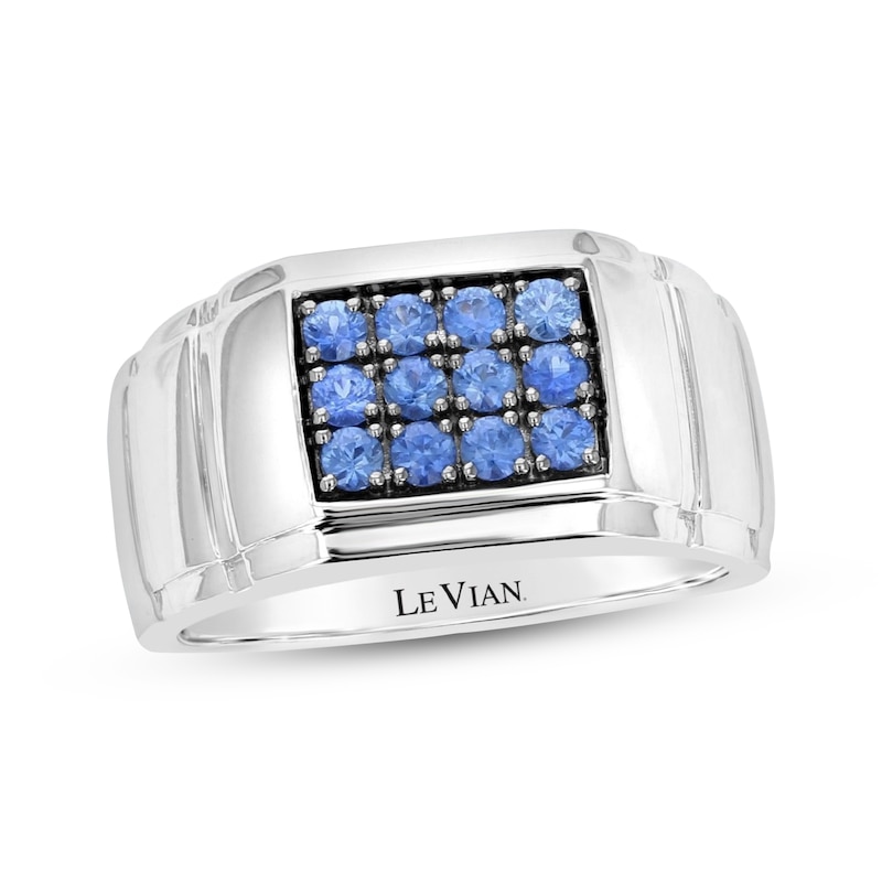 Main Image 1 of Le Vian Men's Blue Sapphire Ring 14K Vanilla Gold