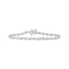 Thumbnail Image 0 of Diamond Marquise Link Bracelet 1/6 ct tw Sterling Silver 7"