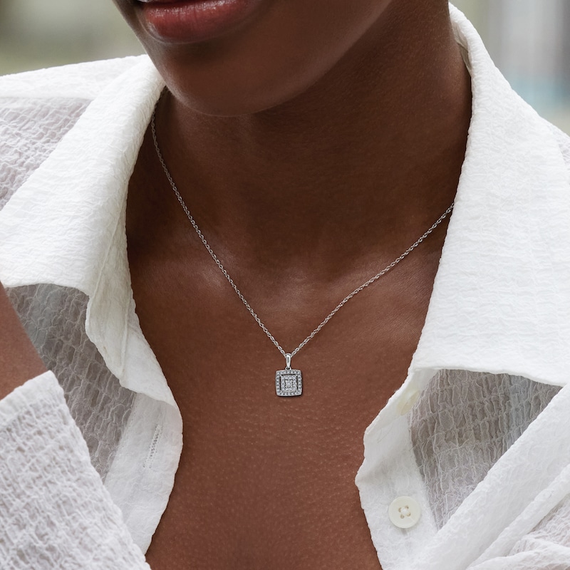 Main Image 5 of Diamond Earrings & Necklace Gift Set 3/8 ct tw Sterling Silver