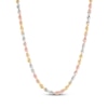 Thumbnail Image 1 of Rope Chain Necklace 3mm Solid 14K Tri-Tone Gold 22"