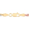 Thumbnail Image 3 of Rope Chain Necklace 3mm Solid 14K Tri-Tone Gold 22"
