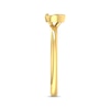 Thumbnail Image 2 of Adore Round-Cut Diamond Solitaire Heart-Shaped Frame Engagement Ring 1/5 ct tw 14K Yellow Gold (I/I2)