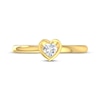 Thumbnail Image 4 of Adore Round-Cut Diamond Solitaire Heart-Shaped Frame Engagement Ring 1/5 ct tw 14K Yellow Gold (I/I2)