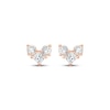 Thumbnail Image 2 of KAY Lab-Grown Diamonds Princess & Round-Cut Three-Stone Stud Earrings 1/4 ct tw 14K Rose Gold