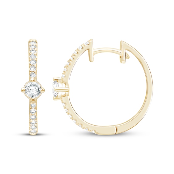 KAY Lab-Grown Diamonds Hoop Earrings 1/2 ct tw 14K Yellow Gold