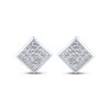 Thumbnail Image 2 of Men's KAY Lab-Grown Square-Cut Multi-Diamond Stud Earrings 1-1/4 ct tw Sterling Silver