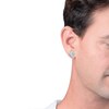 Thumbnail Image 4 of Men's KAY Lab-Grown Square-Cut Multi-Diamond Stud Earrings 1-1/4 ct tw Sterling Silver