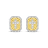 Thumbnail Image 2 of Men's Diamond Sunray Cross Stud Earrings 1/4 ct tw 10K Yellow Gold