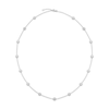 Thumbnail Image 1 of Diamond Halo Station Necklace 2 ct tw 14K White Gold 18"