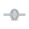 Thumbnail Image 3 of Adore Oval-Cut Diamond Double Halo Engagement Ring 7/8 ct tw 14K White Gold