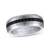 Thumbnail Image 1 of Men's Adore Black Sapphire Wedding Band Tungsten Carbide 8mm