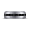 Thumbnail Image 3 of Men's Adore Black Sapphire Wedding Band Tungsten Carbide 8mm