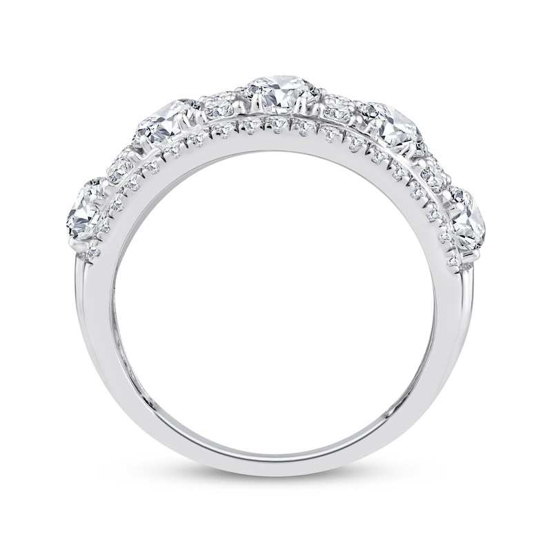 Main Image 3 of Adore Lab-Grown Diamonds Oval-Cut Anniversary Ring 3 ct tw 14K White Gold