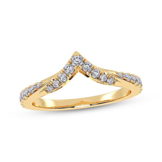 Adore Diamond Chevron Twist Anniversary Ring 1/4 ct tw 14K Yellow Gold