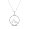 Thumbnail Image 1 of Diamond Mountain Necklace 1/20 ct tw Sterling Silver 18"