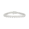 Thumbnail Image 1 of Multi-Diamond Heart-Shaped Link Bracelet 1/4 ct tw Sterling Silver 7"