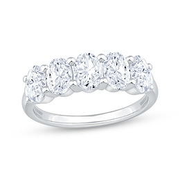 Adore Lab-Grown Diamonds Oval-Cut Five-Stone Anniversary Ring 2 ct tw 14K White Gold