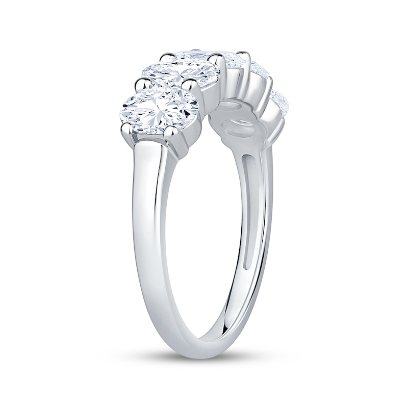 Main Image 2 of Adore Lab-Grown Diamonds Oval-Cut Five-Stone Anniversary Ring 2 ct tw 14K White Gold