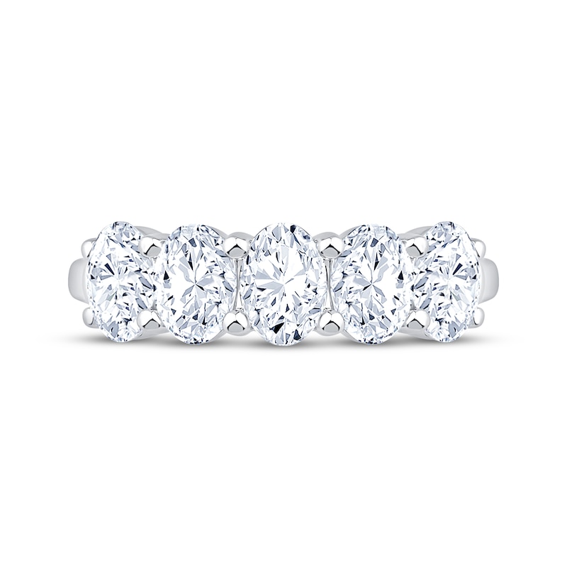 Main Image 3 of Adore Lab-Grown Diamonds Oval-Cut Five-Stone Anniversary Ring 2 ct tw 14K White Gold