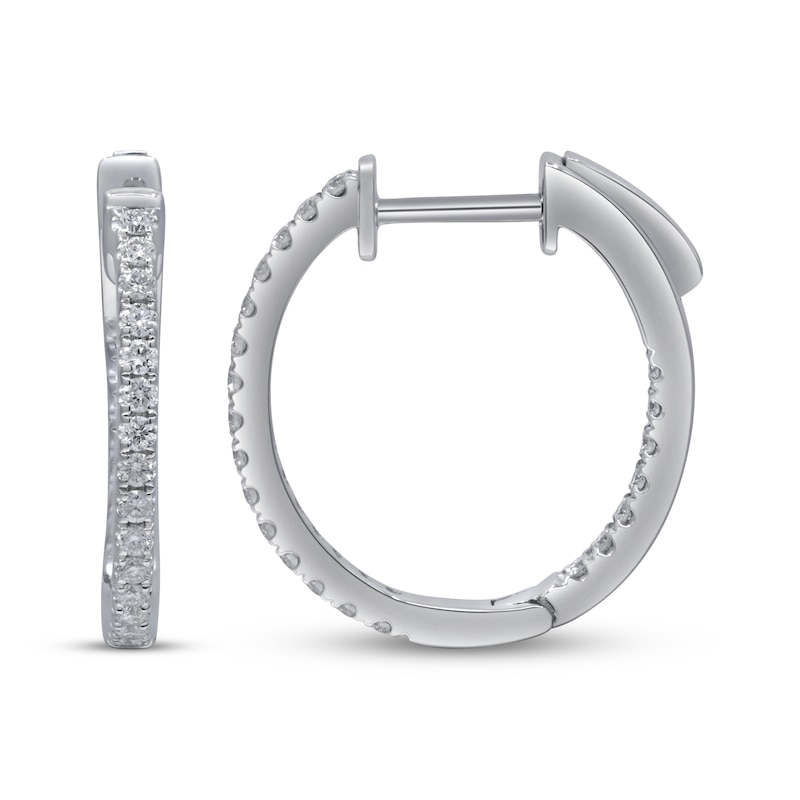 Main Image 3 of Adore Heirloom Certified Diamond Inside-Out Hoop Earrings 1/2 ct tw Platinum