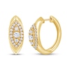 Thumbnail Image 1 of Lab-Grown Diamond Hoop Earrings 1/2 ct tw 24K Yellow Gold Vermeil Sterling Silver