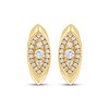 Thumbnail Image 2 of Lab-Grown Diamond Hoop Earrings 1/2 ct tw 24K Yellow Gold Vermeil Sterling Silver