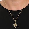 Thumbnail Image 2 of Men's Lab-Grown Diamond Snake Necklace 1/4 ct tw 24K Yellow Gold Vermeil Sterling Silver 22"