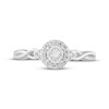 Thumbnail Image 3 of Adore Round-Cut Diamond Halo Engagement Ring 1/6 ct tw 10K White Gold