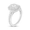 Thumbnail Image 2 of Adore Princess-Cut Diamond Double Halo Engagement Ring 1 ct tw 10K White Gold