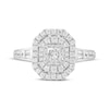 Thumbnail Image 3 of Adore Princess-Cut Diamond Double Halo Engagement Ring 1 ct tw 10K White Gold