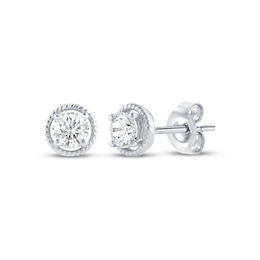 KAY Lab-Grown Diamonds Round-Cut Solitaire Stud Earrings 1/4 ct tw 10K White Gold (F/VS2)