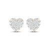 Thumbnail Image 2 of KAY Lab-Grown Diamonds Heart-Shaped Stud Earrings 1/2 ct tw 24K Yellow Gold Vermeil Sterling Silver