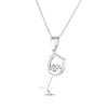 Thumbnail Image 4 of Lab-Created Ruby & White Lab-Created Sapphire Wine Glass Necklace Sterling Silver 18"