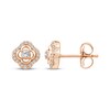 Thumbnail Image 1 of Diamond Clover Stud Earrings 1/8 ct tw 10K Rose Gold
