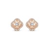 Thumbnail Image 2 of Diamond Clover Stud Earrings 1/8 ct tw 10K Rose Gold