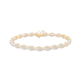 Adore Heirloom Certified Diamond Link Bracelet 1-1/2 ct tw 18K Yellow Gold 7"