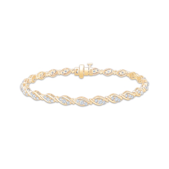 Adore Heirloom Certified Diamond Link Bracelet 1-1/2 ct tw 18K Yellow Gold 7"